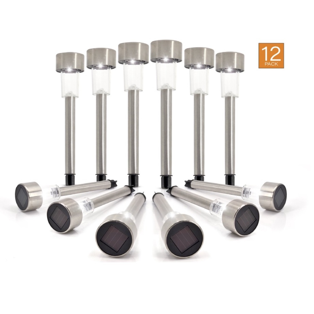 💡 Eternal Living Garden 12pk Solar Pathway Lights NEW